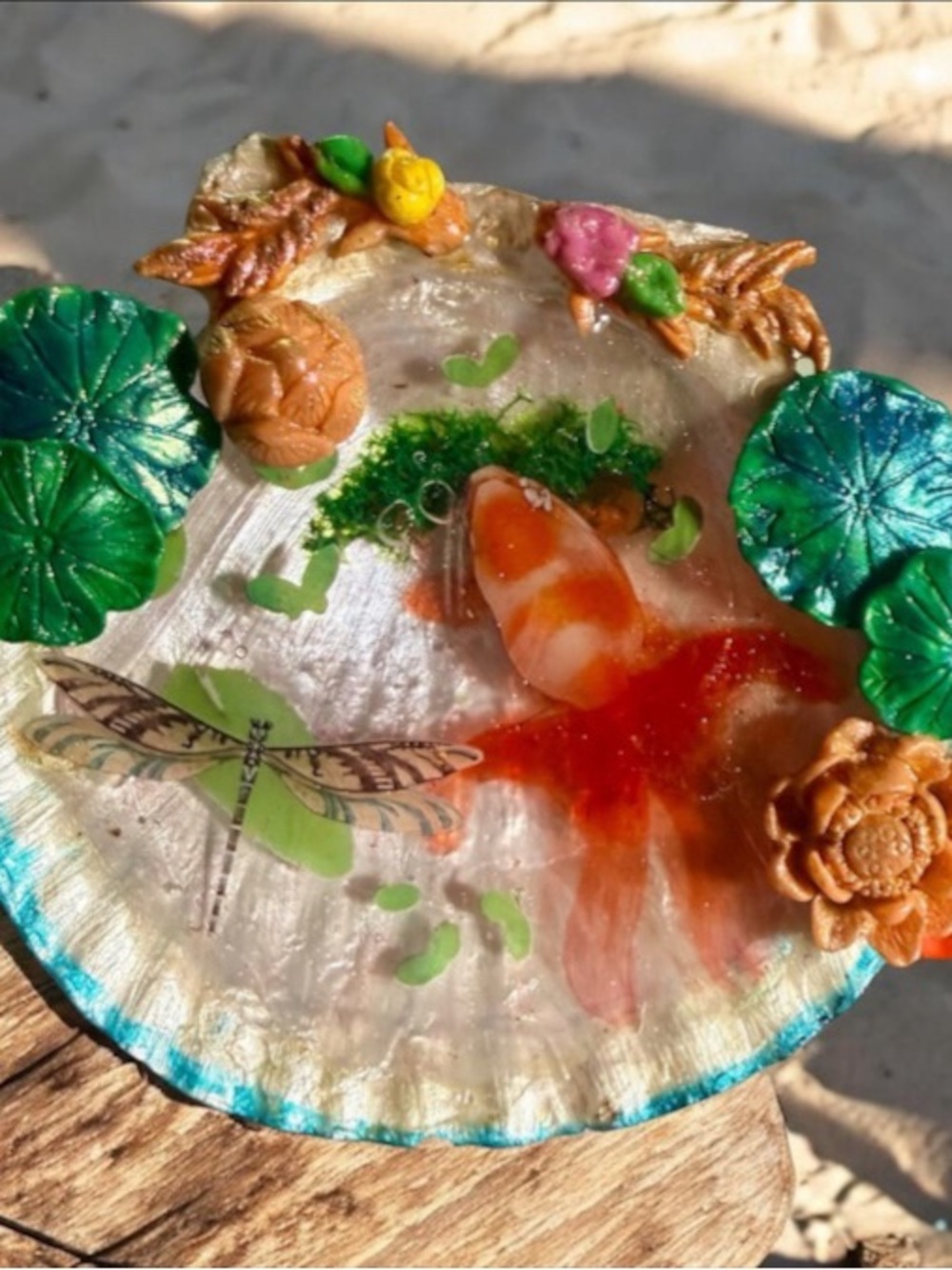 Hand painted sea shells